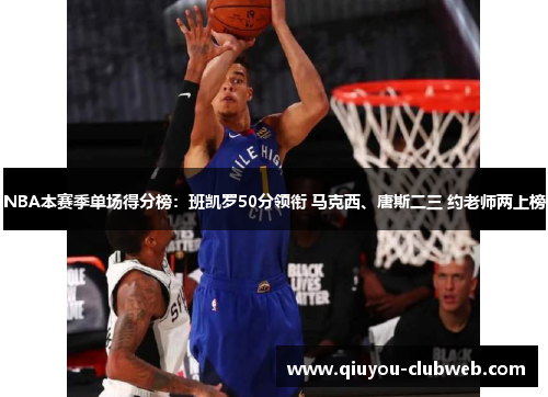 NBA本赛季单场得分榜：班凯罗50分领衔 马克西、唐斯二三 约老师两上榜